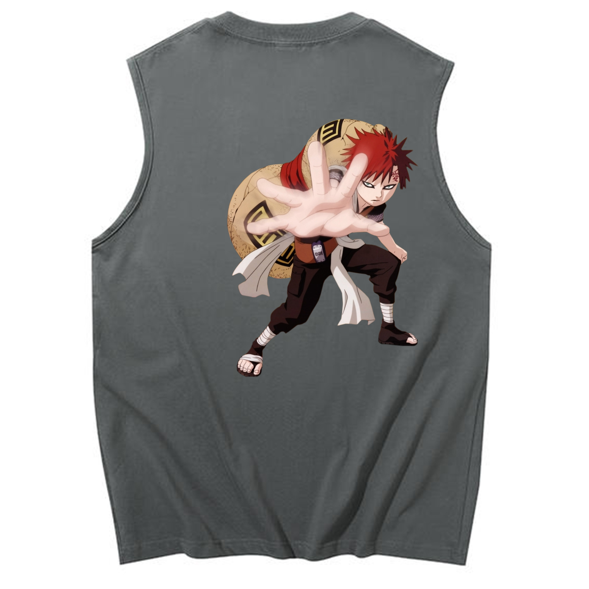 （画像用） NARUTO -ナルト- ガアラ Gaara コットン100％タンクトップ（背面プリント）